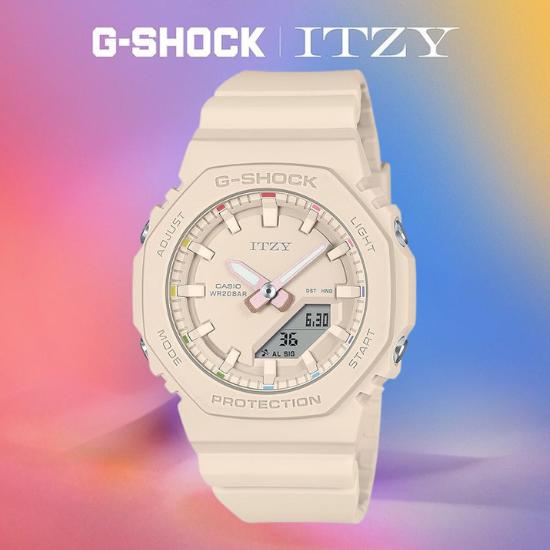 

CASIO G-SHOCK GMA-P2100IT-4AJR ITZY Collaboration Women s Watch | Japan Genuine | Beige Pink, Shock Resistant, Compact, Limited Edition бежевый