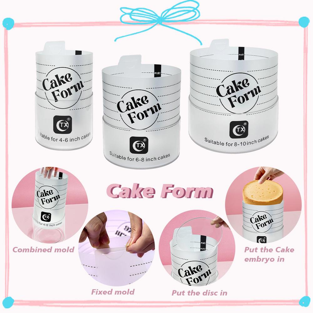 15/20/25cm Round Adjustable Cake Ring Mold Retractable Fondant Tools Mousse Cake Ring Acrylic Circle DIY Mousse Cake Form