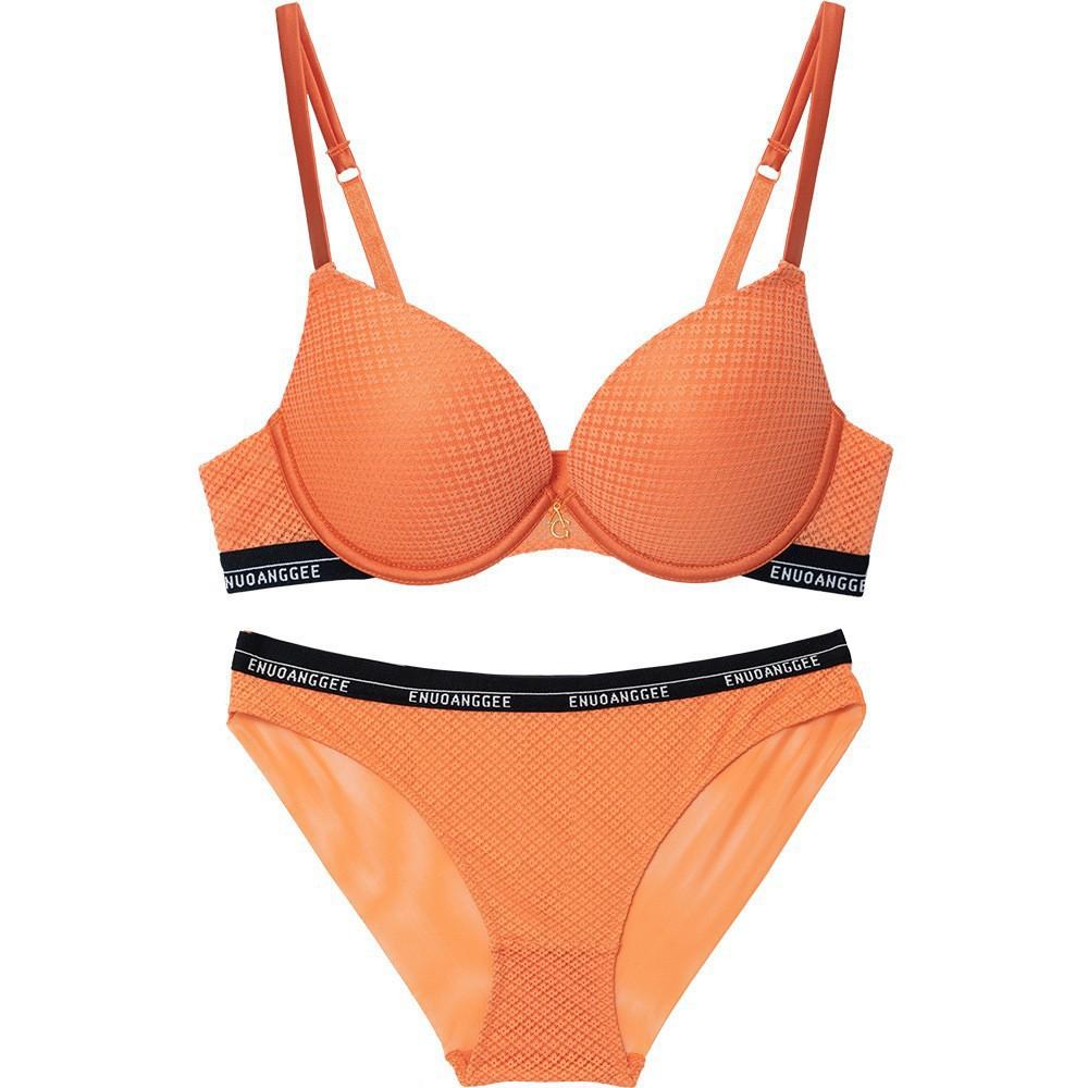 

Распродажа Контрастные цвета Буквы Сексуальное нижнее белье Маленькая грудь Показать Большую Поддержку Сверху Собирающий Бюстгальтер Тонкий Верхний Толстый Нижний Бюстгальтер 85D оранжевый