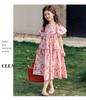 Girls' dress summer 2026 new item beautiful floral bubble sleeves princess dress summer dress children's dress
