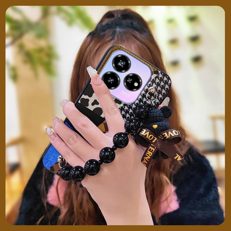 Cute Simplicity Phone Case For ZTE Blade V60 Design/Axon 60 Lite Protective Case Bear Bracelet Dirt-resistant Anti-knock