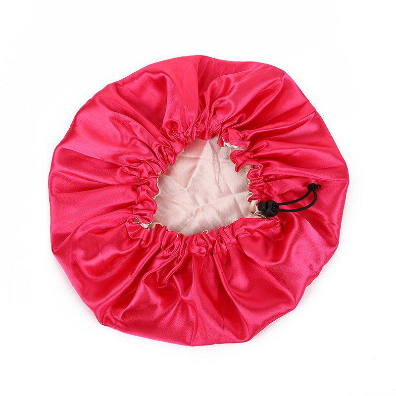 European & American Double-Layer Satin Adjustable Sleeping Cap