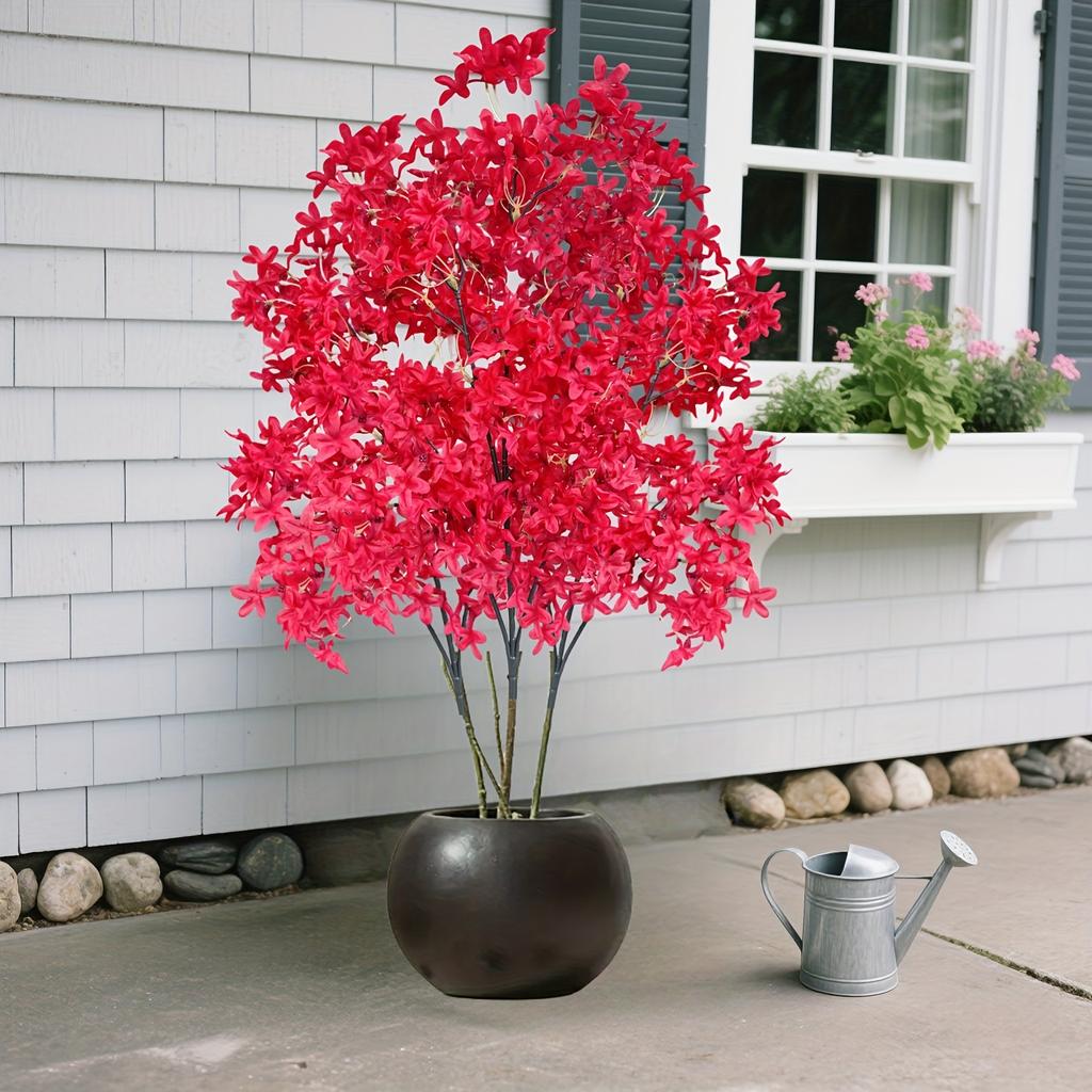 2pcs 37.4" Artificial Cherry Blossom Trees - Lifelike Plastic Cherry Blossoms for Indoor/Outdoor Decor, Home & Office Decoration, Flower Decoration