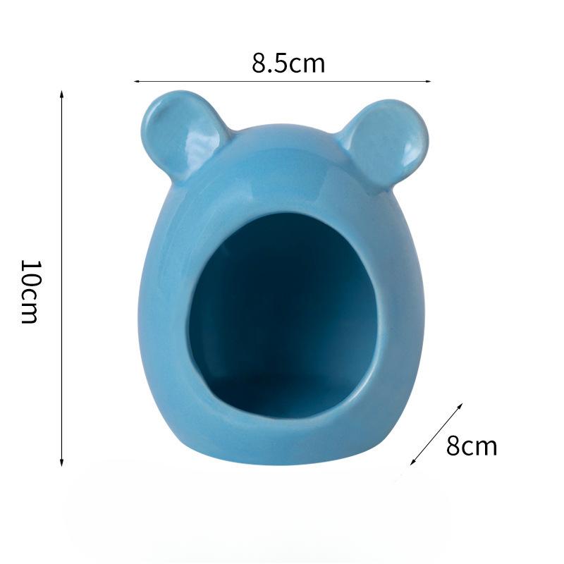 

Гнездо для хомяка Керамическое гнездо Укрытие для золотистого хомячка Маленький домик Летний охлаждающий домик Ландшафтный дизайн для хомяка Large синий