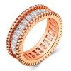 Ring Retro Luxury Ladies Zircon Ring Gold Plated Silver Full Diamond Jewelry