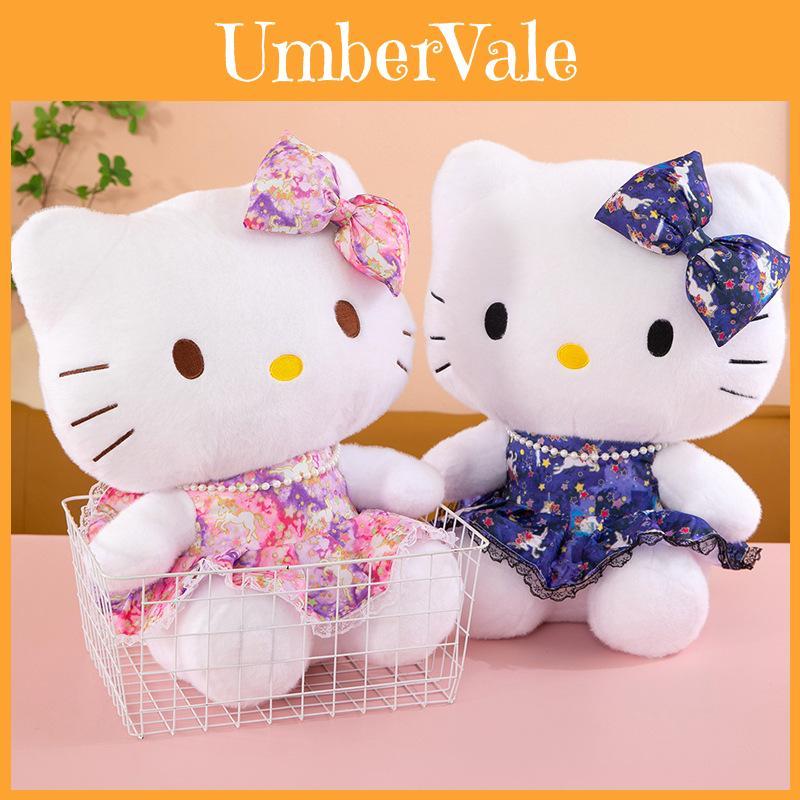 Peluche di Hello Kitty con Fantasia Cielo Stellato Sognante e Vestito Floreale per Bambini e Collezionisti