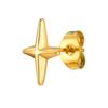 Vnox Small Cross Unisex Earrings, Four Pointed Star Mens Women Stud Earrings, Anti Allergy Stainless Steel Brincos Jewelry