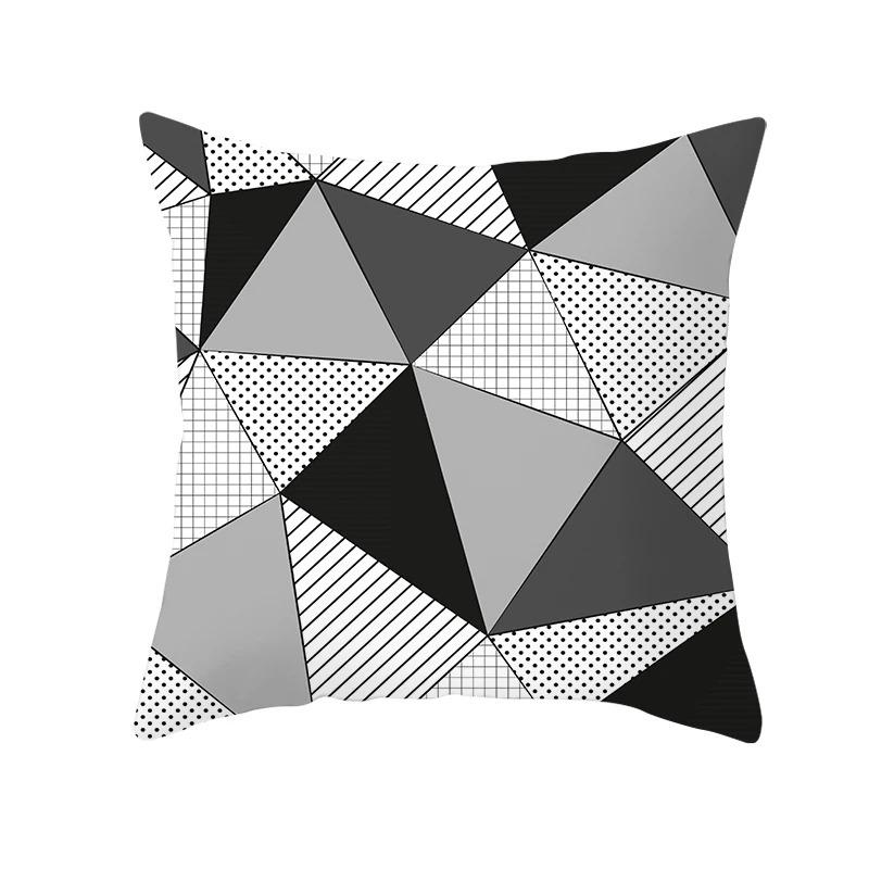 Black and White Geometric Decorative Pillowcases Living Room Office Home Pillowcases Car Ornaments