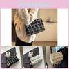 Stylish Korean Minimalist Checkered Shoulder Bag For Women In Black And Cream Colors
