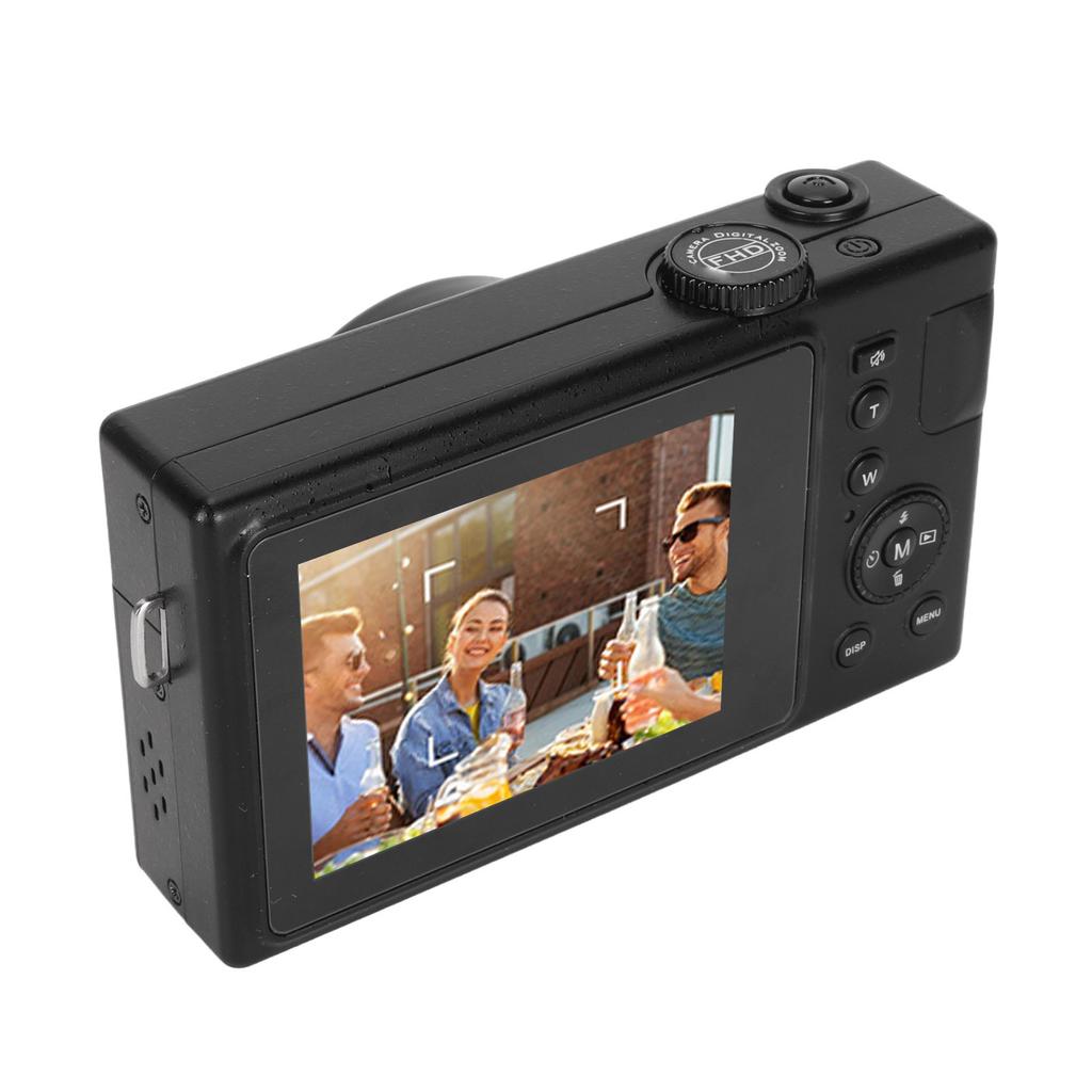 Smart Digital Camera Black 48MP 16x Zoom 4K Video Recording 3 Inch Full Color Display Reflecting