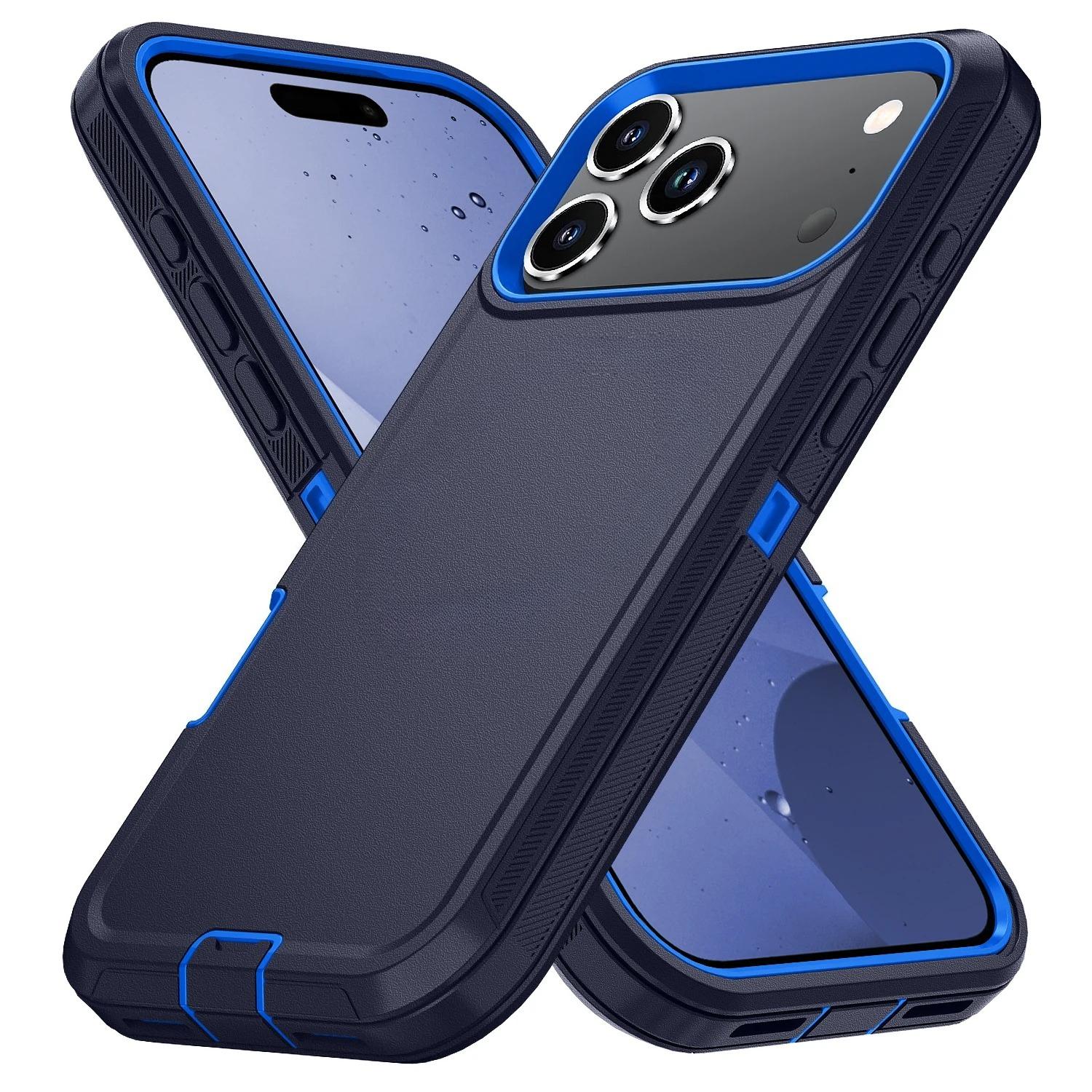

Надміцний чохол Defender Series Otter Armor Box для iPhone17 Pro Max Air 16 11 12 13 14 15 16E Міцний протиударний чохол з кліпсою 11 небо синє кольору