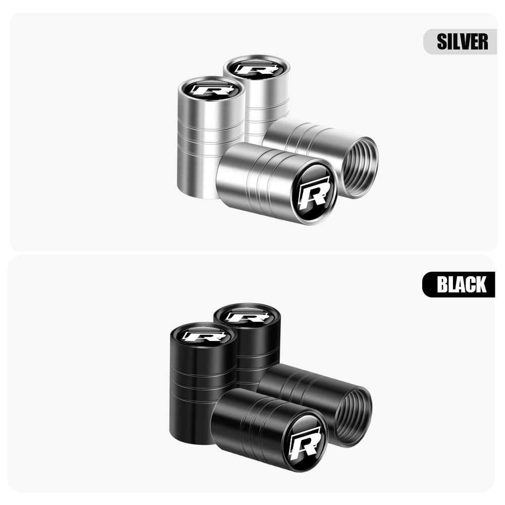 4PCS 3D Metal Car Wheel Tires Valve Caps Tyre Dust Cover For Volkswagen Polo Sharan Golf Scirocco Touran Touareg VW GIT Tcross BA5