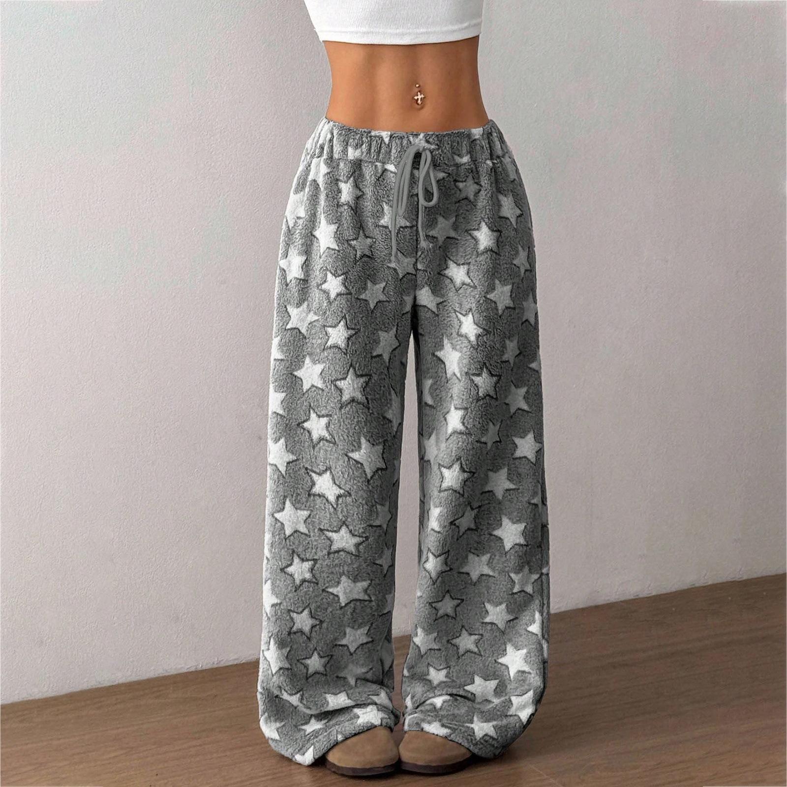 

Women s Winter Cotton Warm Loose-Fit Casual Sleep Pants M