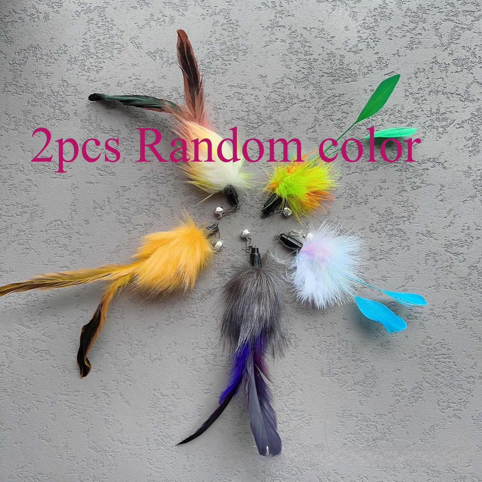 

Plush Fox tail Feather Cat Toy Accessories Replace Head Pet Toy Cat Teaser Stick For Changing Heads