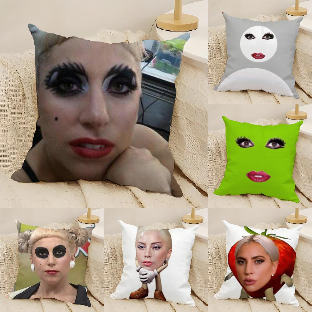 Funny gaga meme lady Pillow Case Home Living Room Decoration Linen Pillow Cases Cushion Cover