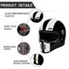 New Fashion Retro Motorcycle Helmets Fiberglass Shell Vintage Cafe Racer Fiber Glass Full Helmet for Motocross Scooter