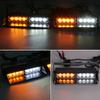 LED Car Strobe Light For Emergency Flash Warning Lamp Windshield Bar 8 Beads Red Blue Amber White Waterproof Auto Light Assembly
