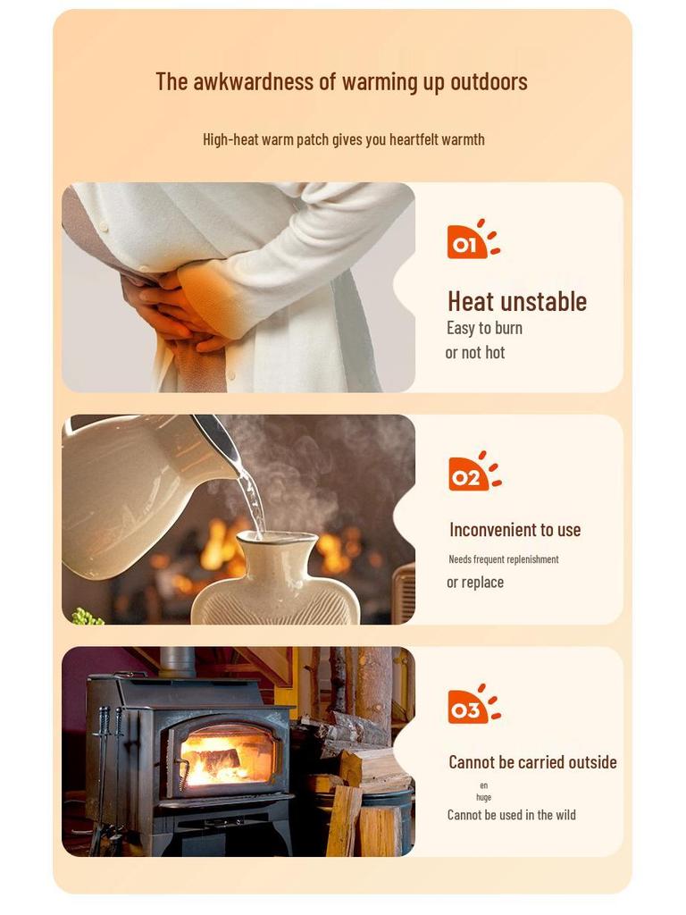 Super Asia 10-Hour Self-Heating Warm Patch for Outdoor Sports & Baby Use