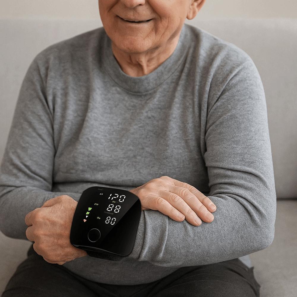 Smart Touch Heart Rate Monitor LCD Screen Sphygmomanometer  Daily Check