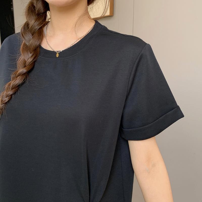 Dimanaf 2025 Summer Plus Size Dress Women Loose Casual Cotton Dress Basic Vintage Solid Short Sleeve Long Dress