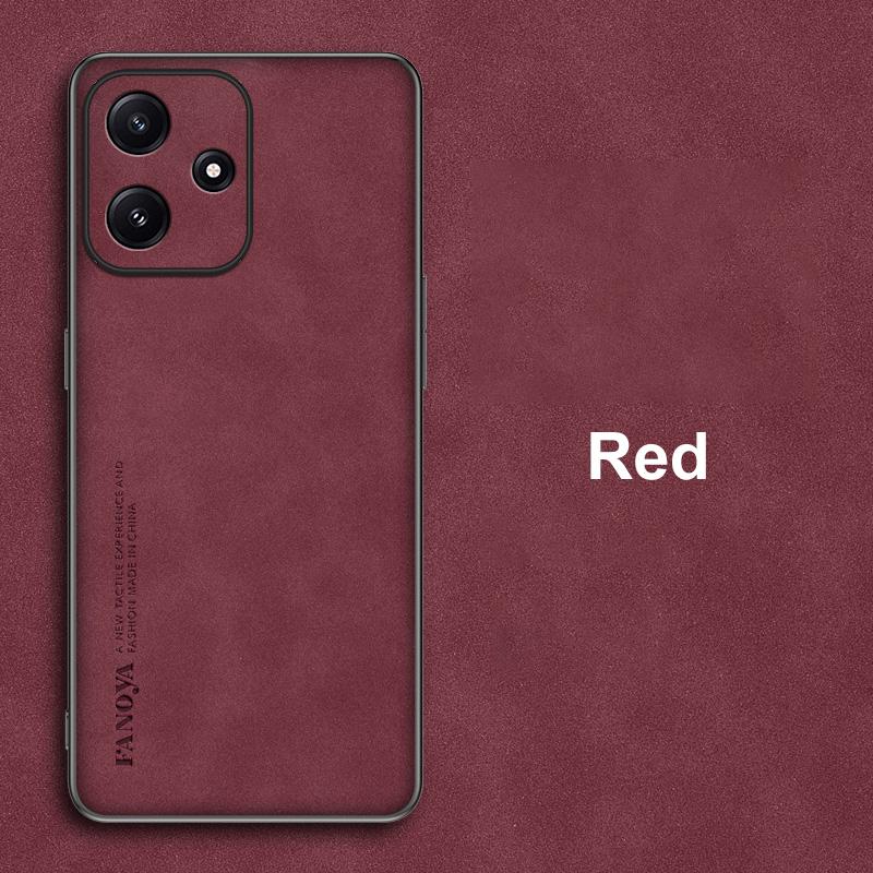 For Poco M6 Pro 5G Case Luxury PU Leather Phone Case For Xiaomi Redmi 12 5G Back Cover Silicone Shockproof Full Protection Coque