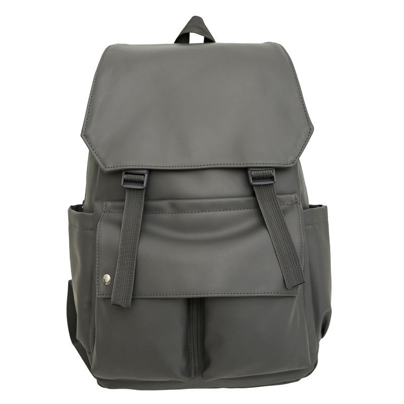 

Однотонный мотоциклетный рюкзак с большой крышкой для мужчин и женщин, в японском и корейском повседневном стиле, рюкзак на одно плечо