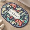 American Floral Diatomaceous Earth Bath Mat - Dirt-Resistant, Easy-Clean, Water-Absorbent, Fast-Drying.