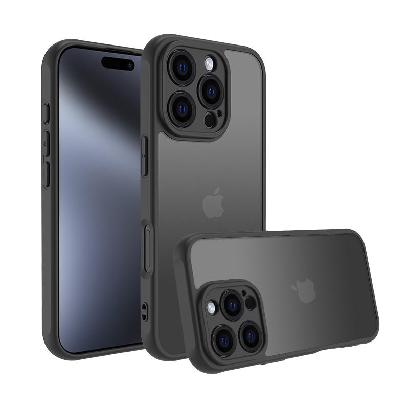 Armor Matte Frosted Clear Case For Iphone 16e 15 14 13 12 11 16 Pro Max Plus X XR,XSMax Lens Protector Acrylic Shockproof Cover