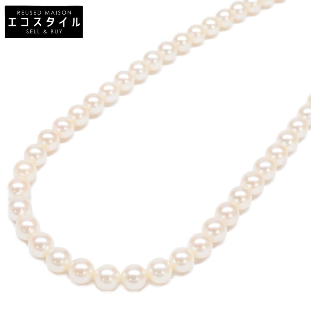 SV925 [Good Condition] SILVER 7-0.3" Pearl Necklace Silver / WhiteUsed