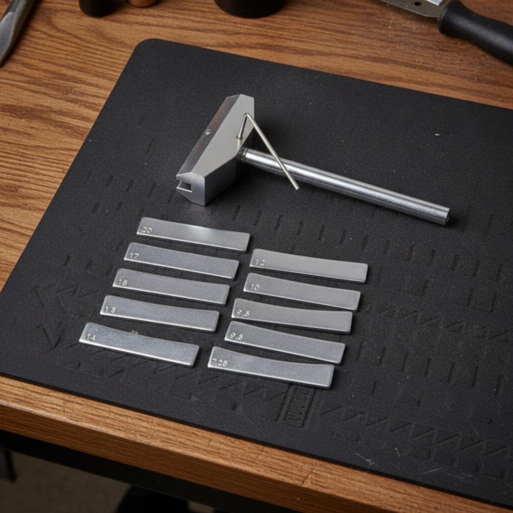 Fret Installation Tool Interchangeable Press with Curve Inserts Compact for