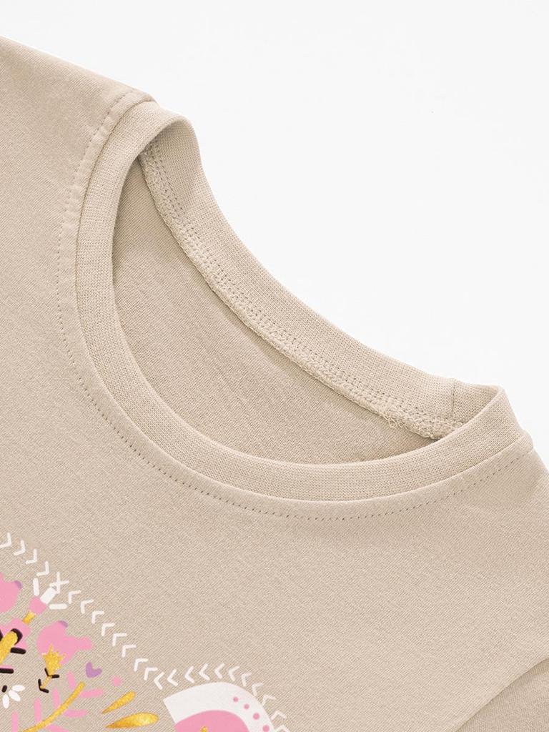 2025 Herbst/Winter Mädchen Strick Langarm Teddybär Cartoon Oberteil