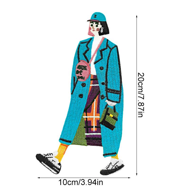 1PC Large Patch for Clothes Sew On Patches Fashion Woman Badges DIY Accessory Fabric Applique Cloth Sticker Embroidery