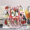 1PC PINGU Print Flannel Blanket, High quality All Seasons, Home Decor, Warmth and Comfort, Perfect for Christmas Gifts