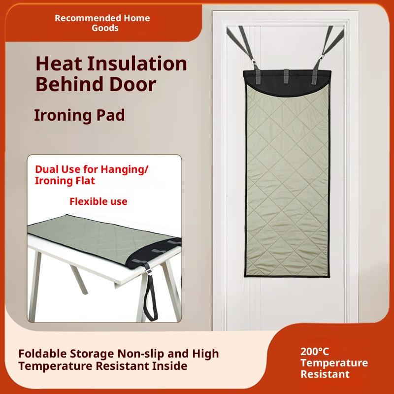 Door Mounted Ironing Pad Heat Resistant Folding Ironing Board Portable Thickened Iron Mat for Home Use