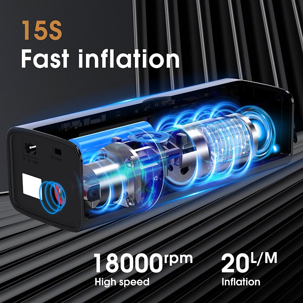 Wireless Tyre Air Pump Portable Car Air Compressor for Motorcycles Pickup Truck Digital Super Power Inflatable Pump