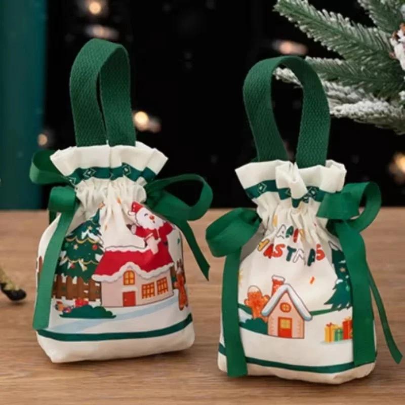 Creative Christmas Gift Bags Apple Candy Bags Peace Night Packaging Box Small Holiday Gift Pouch for Kids and Christmas Gifts