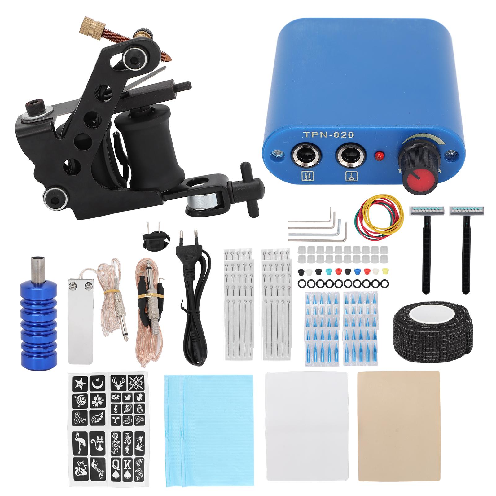 

Катушка Тату-машина Комплект Ножная педаль Источник питания Практика Кожа Зажим Шнур Набор инструментов для татуировки для начинающих (90