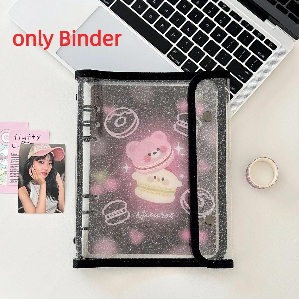 Ins PP A5 Binder Cover DIY Double-Buckle Album Book Loose Leaf Small Card Booklet Photo Collect Book