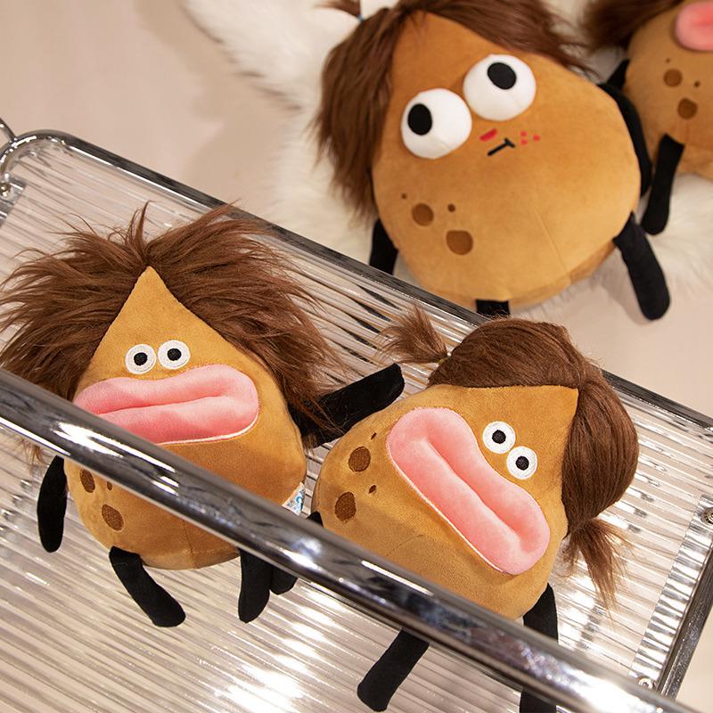DIY Styling 30-50CM Bang Hair Potatoes Toy Super Soft Dolls Home Decor Simulation Funny Expression Girls Birthday Halloween Gift