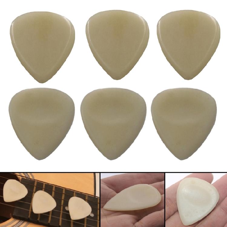 1Pc Guitar Picks, 30x33mm Solid Color Ox Bone Guitar Picks Guitar Bass Plectrums