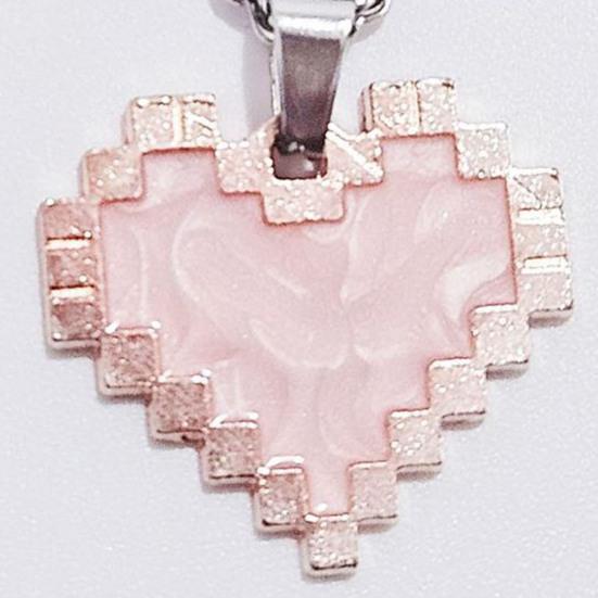 2Pcs Couple Necklace Heart Charm Magnetic Suction Shiny Finish Necklace Valentine Day Anniversary Jewelry Gift