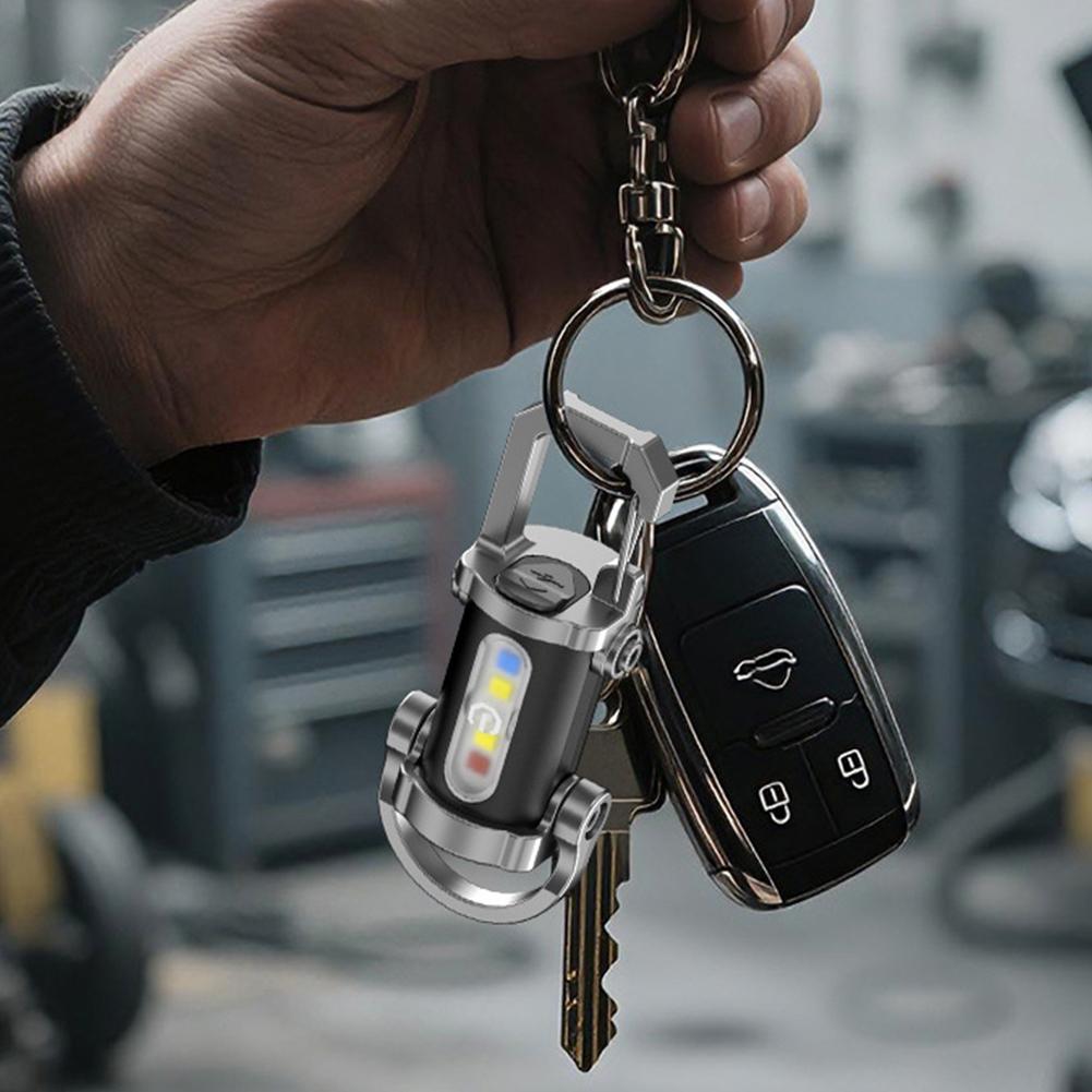 2-10PCS COB LED Keychain Flashlight Multifunctional Portable Keychain Torch Waterproof Camping Flashlight for Camping Hiking