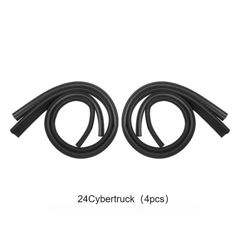 Car Door Sill Sealing Strip for Tesla Cybertruck 2025 Rubber 4PCS Soundproofing Strip Door Seal Soundproof Kit Car Accessories