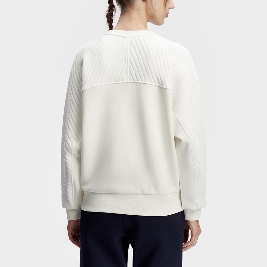 FILA Hand-Painted Floral Fitness Pullover Sweatshirt Women sweatshirt White A11W411211F-WT