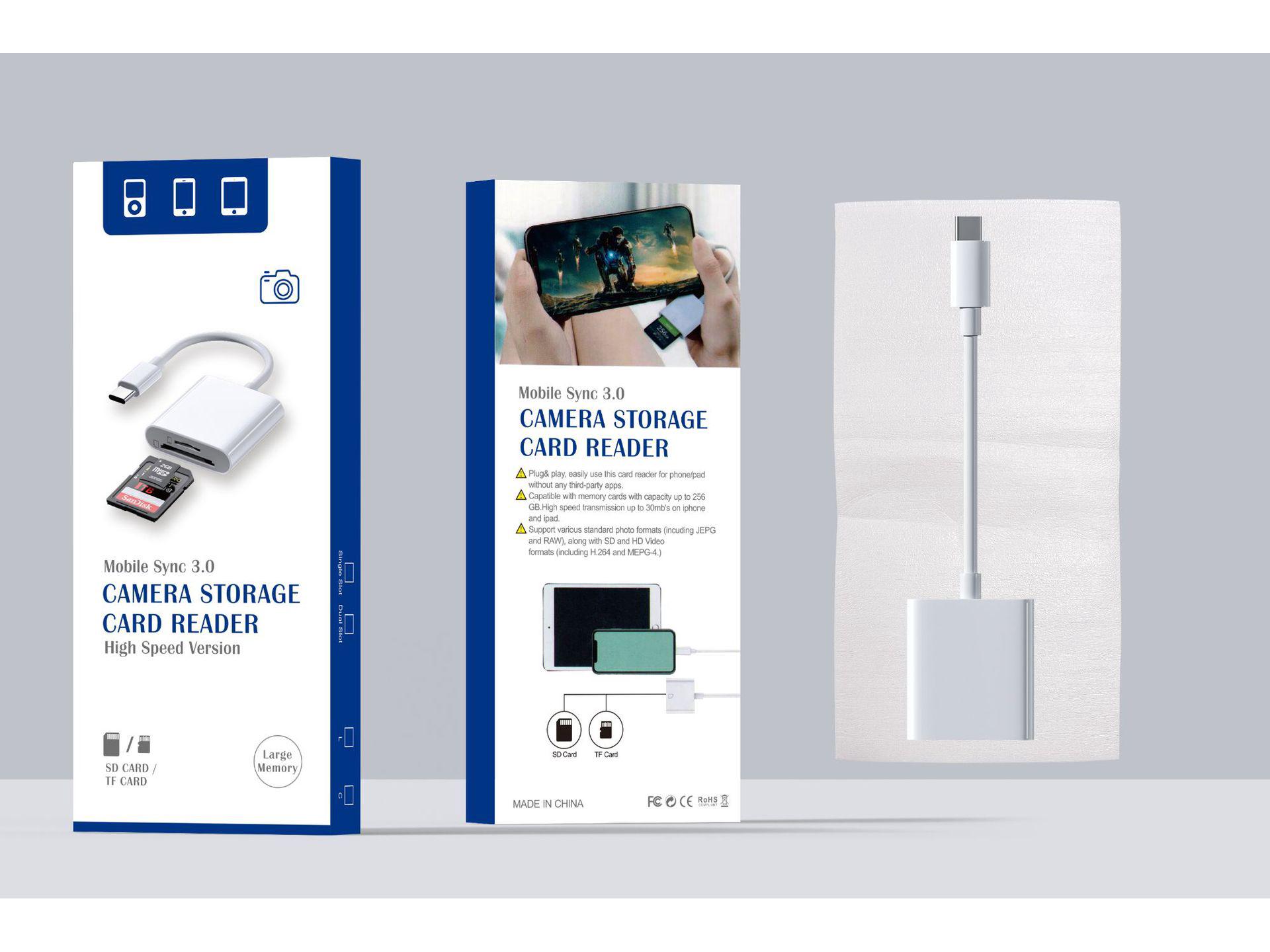 

Cross-Border Type-C Card Reader for Apple 15, Mobile Phones, Tablets, Cameras