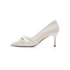 Augustine high heels women's 2025 new summer pointed temperament French with skirt not tired feet stiletto shoes