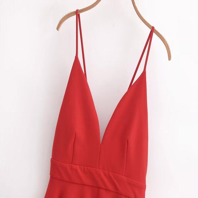 Fashion Style 2024 Autumn New Women's Clothing V-neck Brace Back Rhinestone Bows Dress 9878160