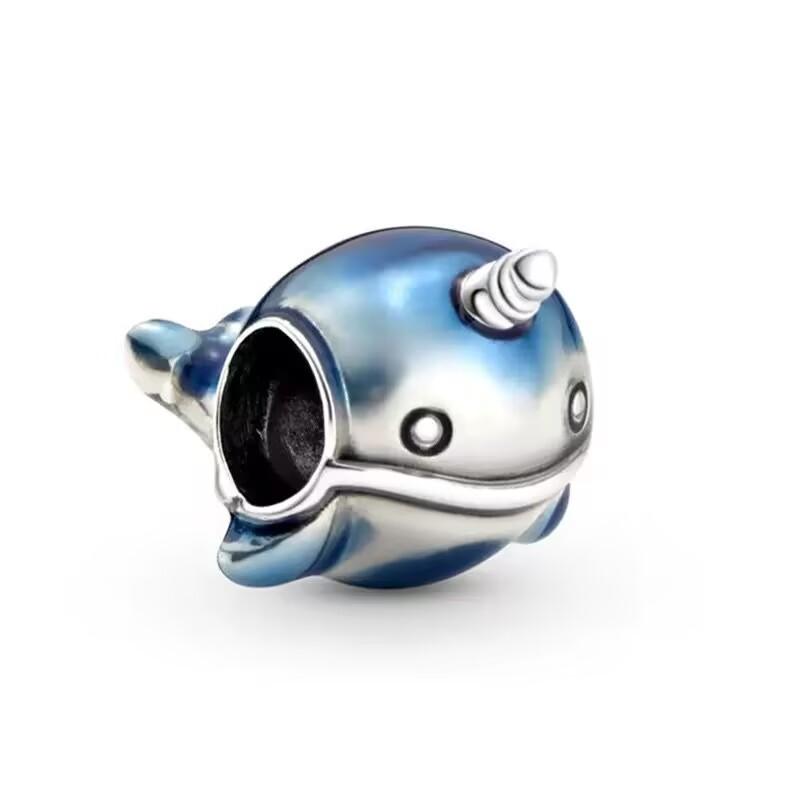 New Blue Ocean Series 100% Copper Dolphin Turtle Shell Charming Bead Jewelry For A Refreshing Summer For Women