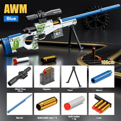 פגז כדור רך זריקת רובים צעצוע ידני AWM 98K M24 בארט רובה צלף אקדח פנאומטי אקדח נשק צעצוע למבוגרים בנים ילדים מתנות