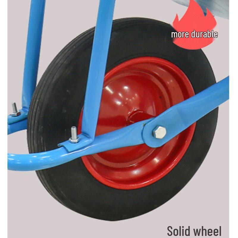 Garden Wheelbarrow: Multi-Purpose Hand Cart for Transporting Soil, Tools, and Cement Over Rough Terrain